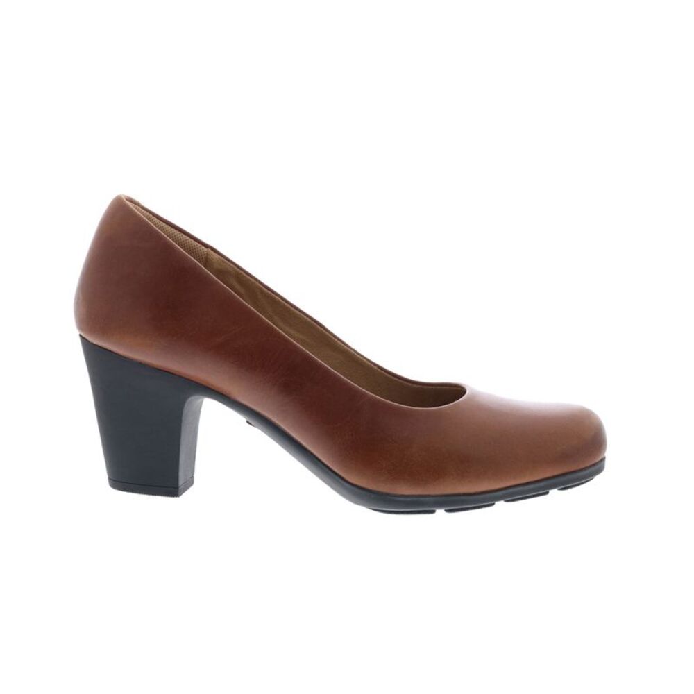 Classic Brown Leather Women's Pumps